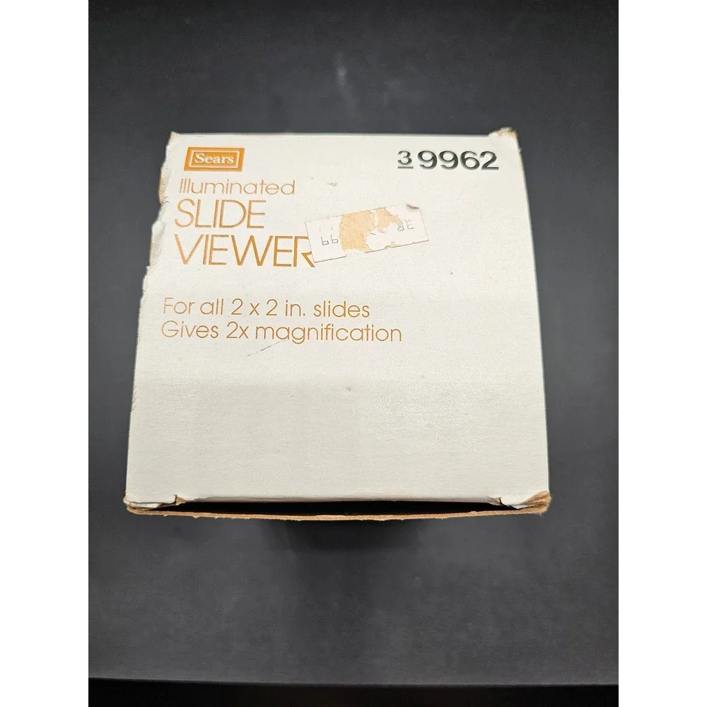 Vintage Sears Illuminated Slide Viewer 39962 for 2x2 Slides 2x Magnification WW
